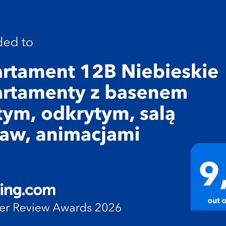12b Niebieskie Z Basenem Krytym, Odkrytym, Sala Zabaw, Animacjami Poddabie